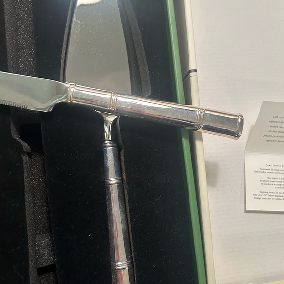 EUC Lenox Kate Spade 2 piece silver plate cake knife/server set - Picture 3 of 5